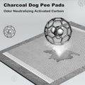MIZOK Pee Pads for Dogs 28x34in Charcoal Dog Pads Extra Large, Super Absorbent Odor Eliminating Leak-Proof, Dog Pee Pads with Activated Carbon for Large Breeds, Disposable (40 Count)