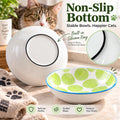 Ceramic Cat Food Bowls, 6 Pack 5.7-In Non-Slip Cat Dishes For Food, Water