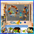 XLpeixin Parakeet Swing Toys,Bird Cage Hanging Chewing Toys,Natural Bird Parrot Foraging Toys for Budgerigar Conure Cockatiel Lovebirds Finches