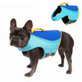 Tuff Pupper Dog Life Jacket | High Buoyancy Dog Swim Vest with Rescue Handle | Adjustable Secure Fit | Reflective Safety Trim | Pet Flotation Jacket for Swimming Boating Kayaking (Blue/Yellow, XS)
