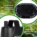 REPTIZOO Low Water Level Drain Pump, 243GPH 26W Submersible Drain with Bottom Suction, Flow Adjustable Bottom-draw Water