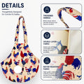 2-Pack Portable Poultry Walking Sling Bag, Cute Farm Animal Print Chicken Carrier Apron, Hands-Free Hen Outdoor Travel C