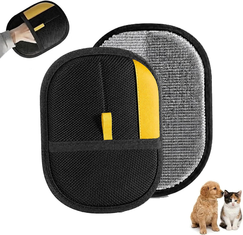 Pet Hair Removal Gloves, Reusable Five Finger Electrostatic Pet Hair Remover for Dog & Cat Fur, Cleaning Tool for Couch,