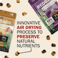 Redbarn Powerfood Air Dried Dog Food - 95% Beef & Beef Organs - High Protein Grain-Free Non-GMO Premium Dry Full Feed or Topper Made in USA with Omega 3 Salmon Oil Flaxseed - 2lb