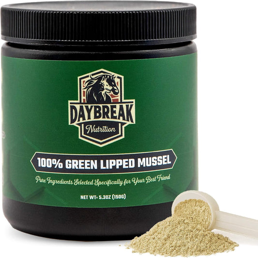 Pure Green Lipped Mussel Powder for Dogs and Cats - 100% New Zealand Green Lipped Mussels - Anti Inflammatory Supplement & Vitamins to Help Your Pet Deal with Arthritis, Joint Pain Relief - 150 Grams