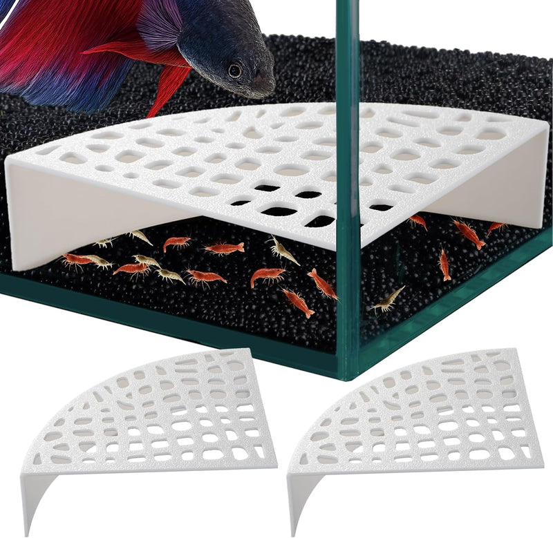 2-Pack Aquarium Shrimp Shelter Hide, 5.5x4x1.3 inches, Multi-Sized Holes for Cherry and Dwarf Shrimp