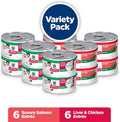 Hill's Science Diet Kitten Wet Cat Food Variety Pack, Liver & Chicken, Salmon Minced, 2.9 oz. Cans, 12-Pack