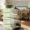28-inch Round Hanging Indoor or Garden Bird Cage with Ladder,Swing,Feeder