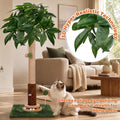 Fantasreen 35" Cat Scratching Post with Track Ball & Toys, Lucky Cat Scratcher