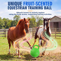 2 Pcs 10" Horse Herding Ball with Handle, Fruit Scented, Blue, Green