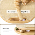 ZOMISIA Cat Scratcher with Ball Track Toy, Sisal Scratch Pad for Indoor Use