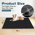 Wibeelee 32" X 50" X 0.23'' Mat for Under Dog Crate Waterproof Non-Slip Kennel Mat to Protect Floors Large Absorbs Urine