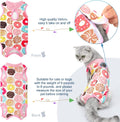 4 Pieces Cat Recovery Suits Body Wraps Breathable Kittens Recovery Clothes for Cats Small Dogs Abdominal Weaning(Banana,