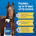 Farnam Endure Fly Spray for Horses, Long-Lasting Fly Repellent, 32 oz Spray