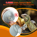 REPTI ZOO G9 Reptile Heat Lamp Bulb & Reptile Light Fixture with Safety Mesh Kit, 50W UVA Basking Light Fixture for Bear