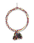 Spoiled Pet® Large Circle Cotton Bird Rope Swing Perch - Made with All Natural Materials - Safe to Climb and Chew - Great for African Grey Parrots, Cockatiels, Parakeets, and Cockatoos
