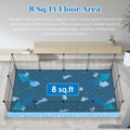 Guinea Pig Cages with Tarp and Bedding Pee Pad Liner, 2-Story Large Guinea Pig Playpen C&C Loft Cage for 2 Rabbit Bunny 