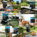 NEWTRY Automatic Pond Fish Feeder, 2.8L Solar Powered Programmable Timer