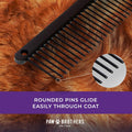 Ryan's Pet Supplies Paw Brothers Greyhound Style Comb for Dogs, Professional Grade Grooming Tool, Remove Knots and Tangl