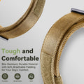 2026 Upgrade Waterproof AirTag Dog Collar, Military Tactical Dog Collar with AirTag Holder, Comfortable Control Handle and Metal Buckle, GPS Dog Collar Holder for Medium to Large Dogs (Khaki,L)