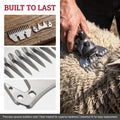 Sheep Shears Wool Clippers Universal Replacement Blades, Shearing Comb and Cutter Blade Set, Stainless Steel Straight 13-Teeth Detachable Trimmer Shears for Grooming Goats, Lambs, Llamas, Alpacas