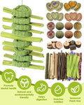 68pcs DIY Rabbit Chew Toys,Rabbit Toy for Bunnies Boredom