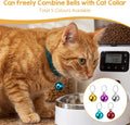 Grevosea 10 Pcs Bells for Dog Collars, 1/2 Inch Stainless Steel Pet Collar Bells with Snap Clips, Clear Ringing Sound Tr