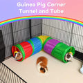YUEPET Corner Guinea Pig Tunnel, Bunny Tunnel, Small Animal Tubes & Tunnels