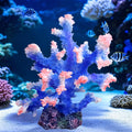 Premium Coral Reef Ornament - Lifelike Artificial Coral Decor for Saltwater & Freshwater Aquariums | Hand-Painted Blue, 