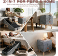 Space-Saving Dog Ramp for Bed, 2-in-1 Ottoman for Small Dogs