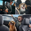 Dog Barrier for Car SUV, 47" Dogs Net with Metal Hooks, Stretchable Mesh Cargo Net, Car Divider Dog Gate for Driving Saf