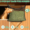 YedsIntu 3 Pcs Hay Bags for Horses, Slow Feed Hay Nets for Horses Goat Sheep, Large Capacity Hay Feeder for Stall, Trail