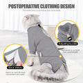 JOHNBOLIN Cat Surgery Recovery Suit - E-Collar Alternative Anti-Licking Spay/Neuter Bodysuit, Soft Pet Surgical Pajamas 