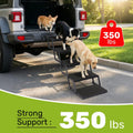 Foldable Dog Car Steps - Upgraded Non-Slip Pet Stairs for Large Dogs, Portable Metal Frame Dog Ramps for High SUV, Truck and Cars, Lightweight Pet Ladder with High Load-Bearing Capacity (5 Steps)
