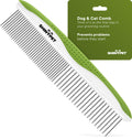 Dog & Cat Comb – Removes Tangles, Knots, and Matted Fur – Grooming Tool with Stainless Steel Teeth and Non-Slip Handle – Best Pet Hair Comb for Home Grooming Kit – Includes eBook Guide