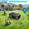 Dog Anti Barking Device, Solar Ultrasonic Bark Control, 4 Modes 50FT Range, Humane Bark Deterrent, USB Rechargeable Trai