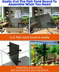 12 Pcs Aquarium Fish Tank Divider Panels with 15 Suction Cup Clips, DIY Egg Crate Aquarium Adjustable Separation Board f