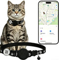 Cat Tracker with QR Code GPS Collar for Cats Electronic Pet Locator Waterproof Compatible with Apple Find My Advanced Tr