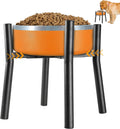 PROERR Lifted Dog Bowl Stand - Without Bowls, Single Raise Pet Food Table Adjustable Wide 7-11", Tall 10" - Bowl Stand S