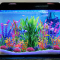 QUOZUO Fish Tank Decorations Plants, 20pcs Aquarium Decorations Plants Plastic, Fish Tank Accessories, Fish Cave and Hid
