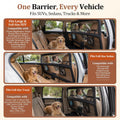 Dog Car Barrier for SUVs Trucks Sedans – 56" Wide Pet Divider for Back Seat & Cargo Area, Heavy-Duty Metal Frame with Ch