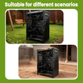 Cat Cage Cover 3 Tier, Waterproof Catio Cover for Outdoor Enclosure, Heavy Duty Weatherproof Cat Playpen Kennel Cover with Roll-up Ventilation Windows, Fits 37" L x 23.5" W x 50" H, Black