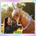 Shyyween 8 Pcs Unicorn Horse Kit, Horn Wreath, 6 Mane Feather Clips