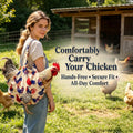 2-Pack Portable Poultry Walking Sling Bag, Cute Farm Animal Print Chicken Carrier Apron, Hands-Free Hen Outdoor Travel C