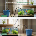 Electric Aquarium Vacuum Gravel Cleaner 5-in-1 Fish Tank Cleaning Kit 28W Automatic Gravel Vacuum for Aquarium 10-100 Ga