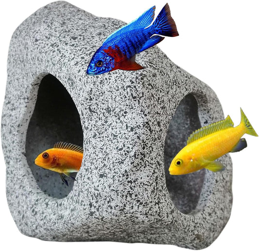 SpringSmart Betta Fish Tank Decor Rock Cave, Aquarium Hideout Accessories