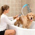Slip-On Dog Shower Attachment for Bathtub Faucet, Ear-Tab Zip-Tie Connector, Handheld Sprayer Head, 6 ft Hose, Fits Spou