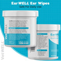 VetWELL EarWELL Dog Ear Wipes - Otic Cleaning Wipes - 100ct
