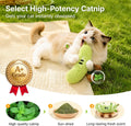 Potaroma Plush Catnip Fruit Cat Toy 2 Pack, Crinkle Interactive Chew Pillow