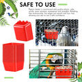 Maxdot 50 Pcs Cage Cups Chicken Feeder Cups 16 oz Hanging Bird Food Water Bowl Bunny Cage Feeding Dish for Pet Parrot Rooster Parakeet Gamefowl Poultry Pigeon(Red)